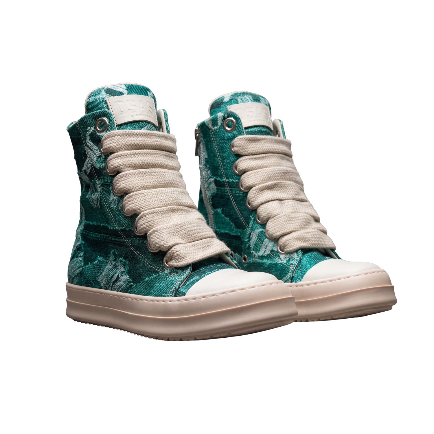 Sneakers Denim Green Light Wash
