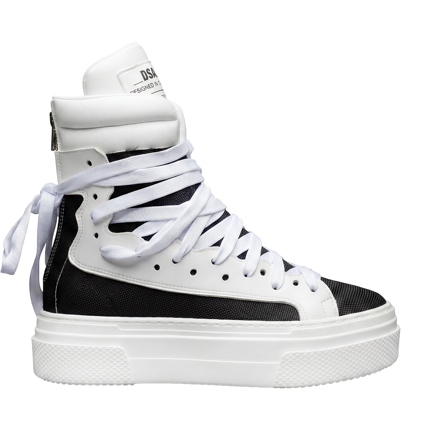 Sneakers - 18 Fori Tela Nero - Bianco