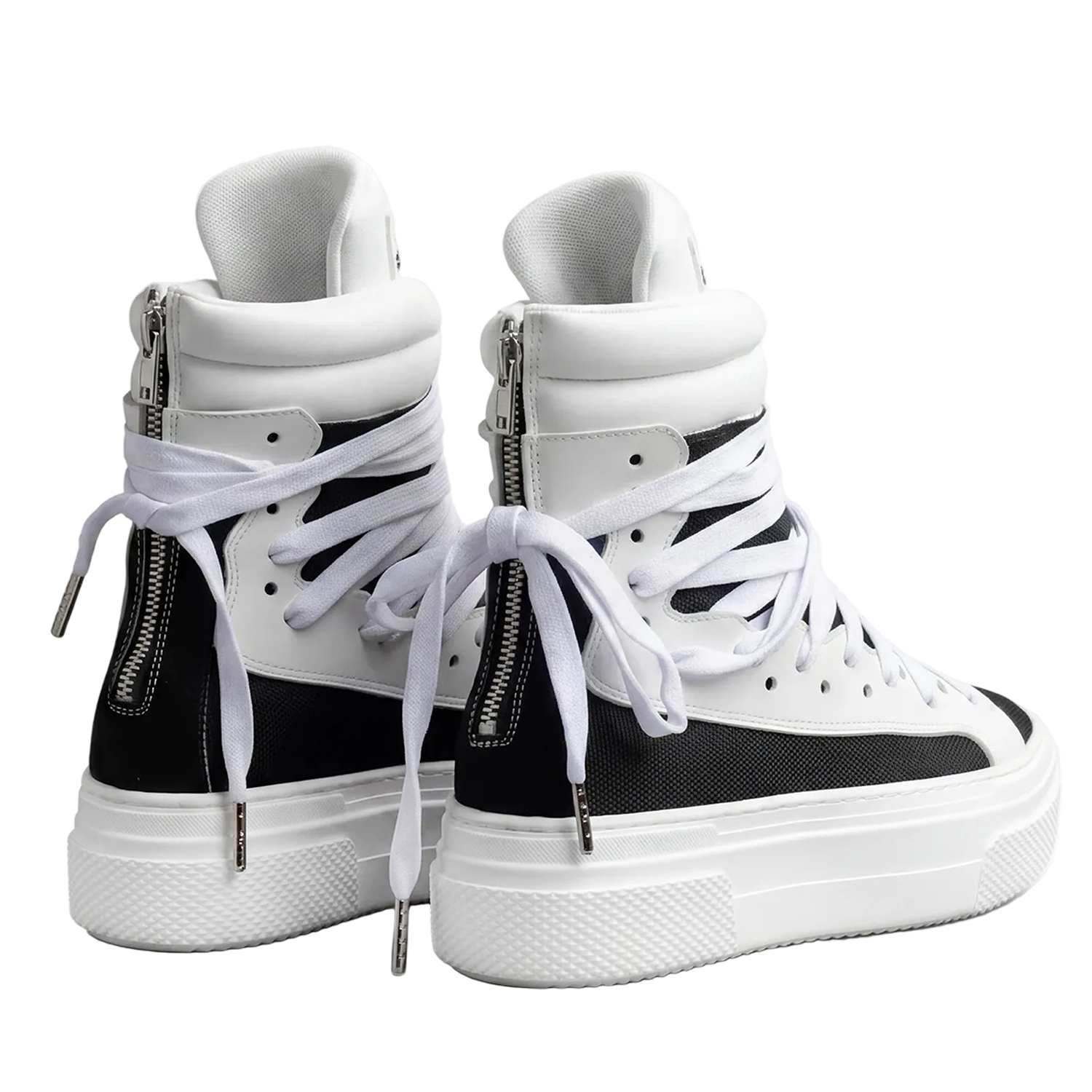 Sneakers - 18 Fori Tela Nero - Bianco