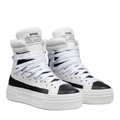 Sneakers - 18 Fori Pelle Nero - Bianco
