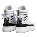 Sneakers - 18 Fori Pelle Nero - Bianco