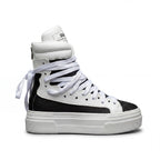 Sneakers - 18 Fori Tela Nero - Bianco