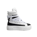 Sneakers - 18 Fori Pelle Nero - Bianco