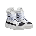 Sneakers - 18 Fori Pelle Nero - Bianco