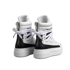Sneakers - 18 Fori Pelle Nero - Bianco