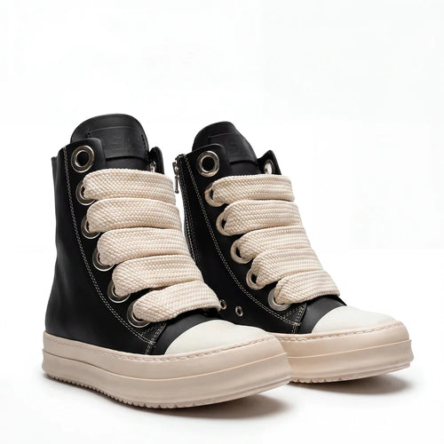 Sneakers Leather High Maxi Lace