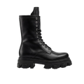 Boot - Total Black in pelle liscio