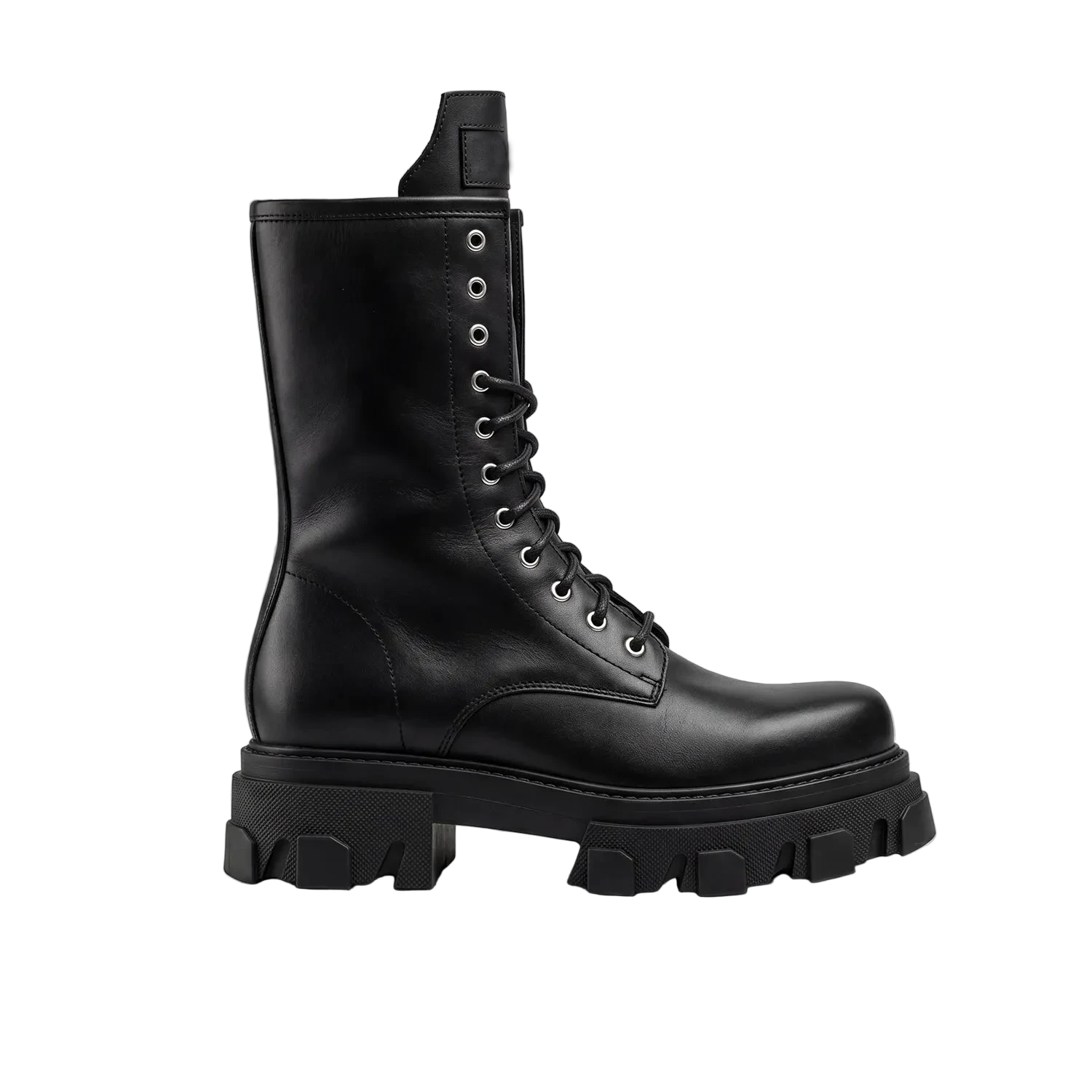 Boot - Total Black in pelle liscio
