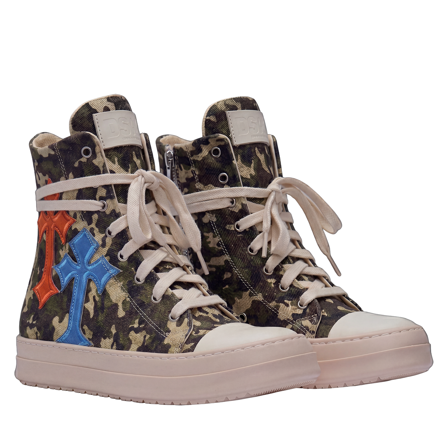 Sneakers - Camouflage Croci Arancio Blu
