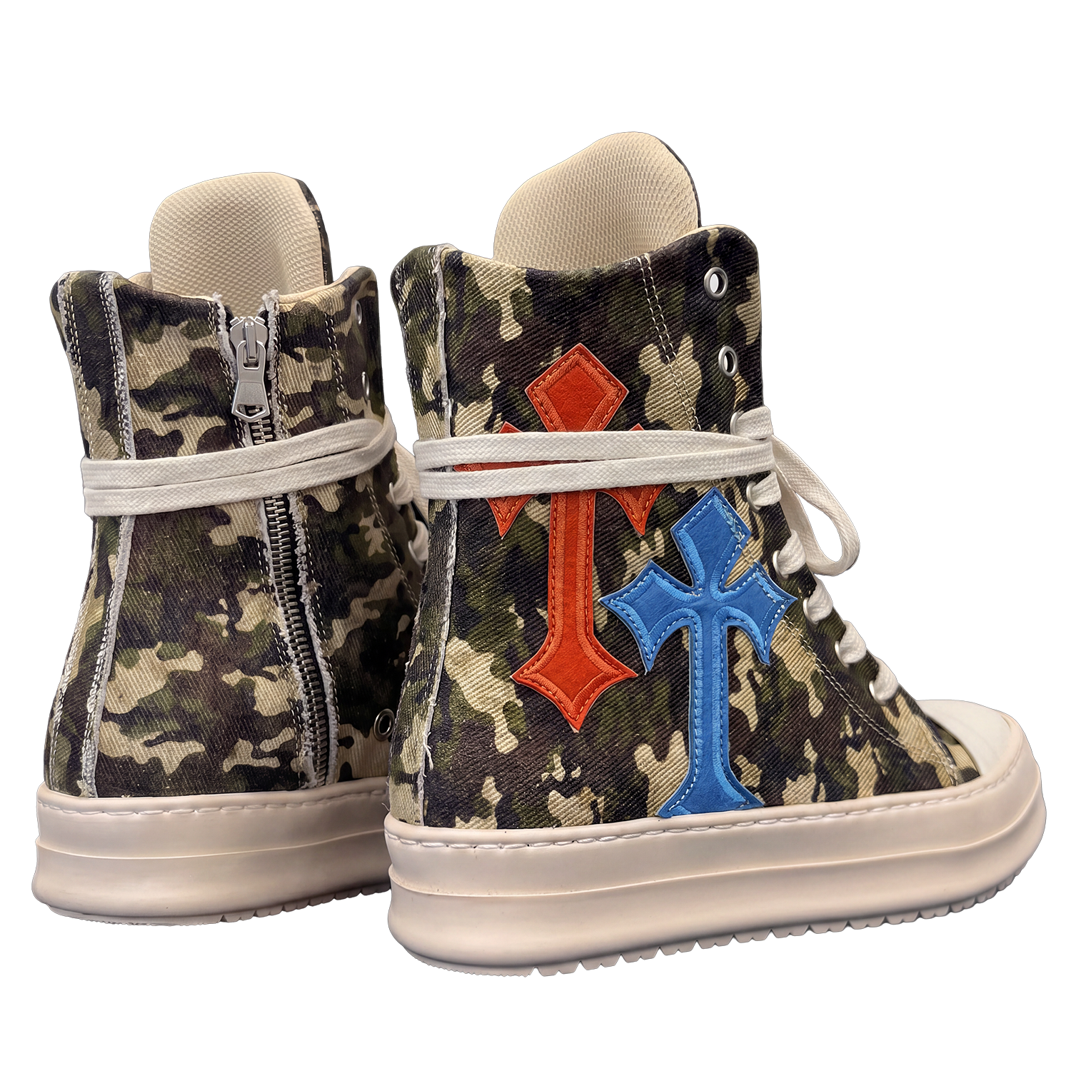 Sneakers - Camouflage Croci Arancio Blu