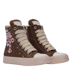 Sneakers - Canvas Marrone Croci e Borchie