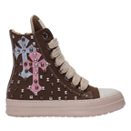 Sneakers - Canvas Marrone Croci e Borchie