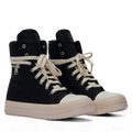High-Top Canvas Zip Sneakers