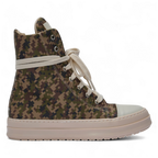 High Canvas Camouflage Sneakers