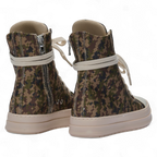 High Canvas Camouflage Sneakers