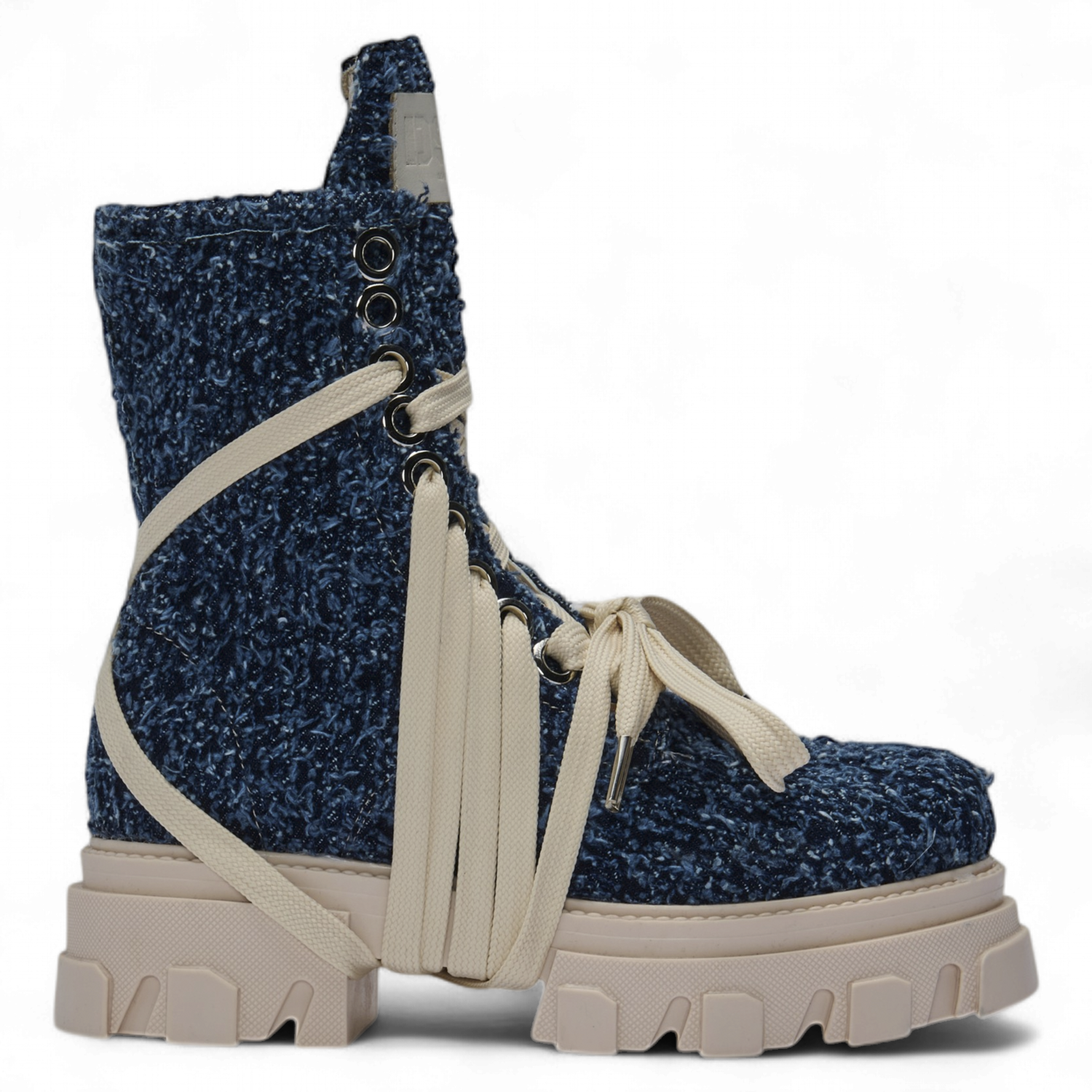 Boot - Indigo Canvas Bouclè