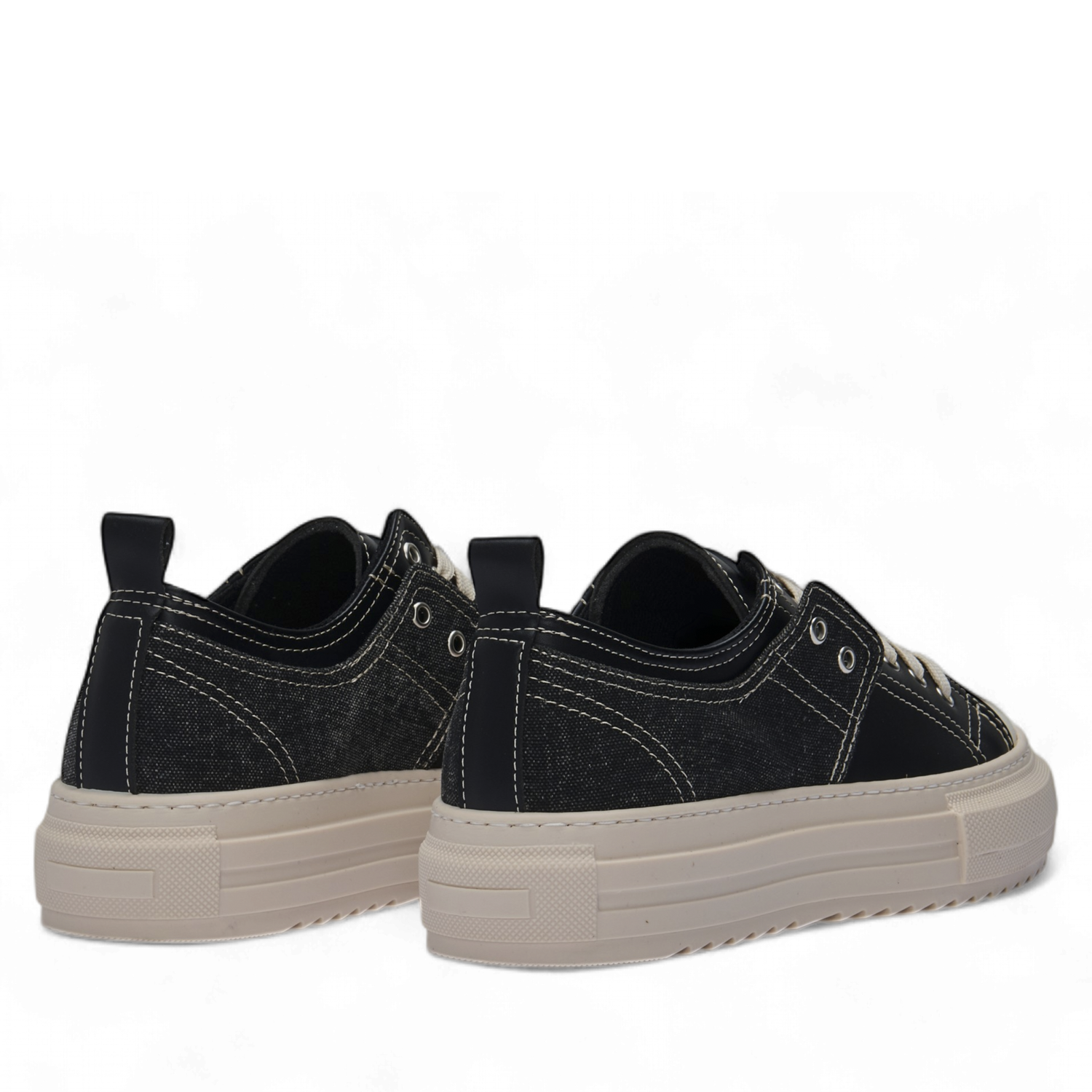 Sneakers - Stride Nero Pelle e Tela