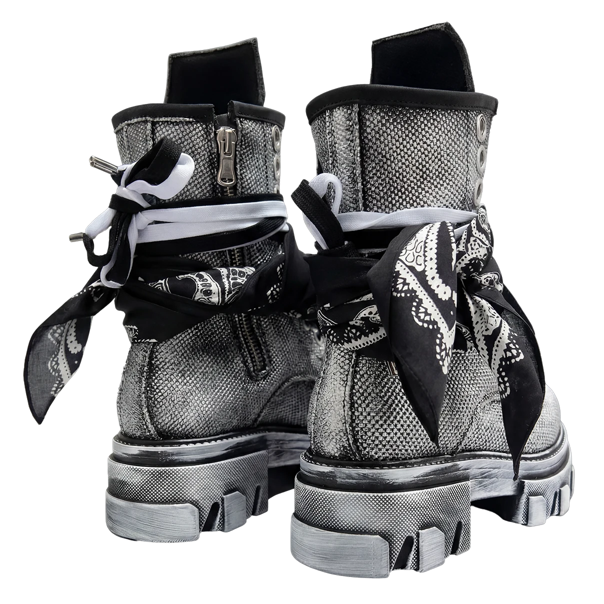 Boot - Nero in Tela Painted