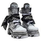 Boot - Nero in Tela Painted