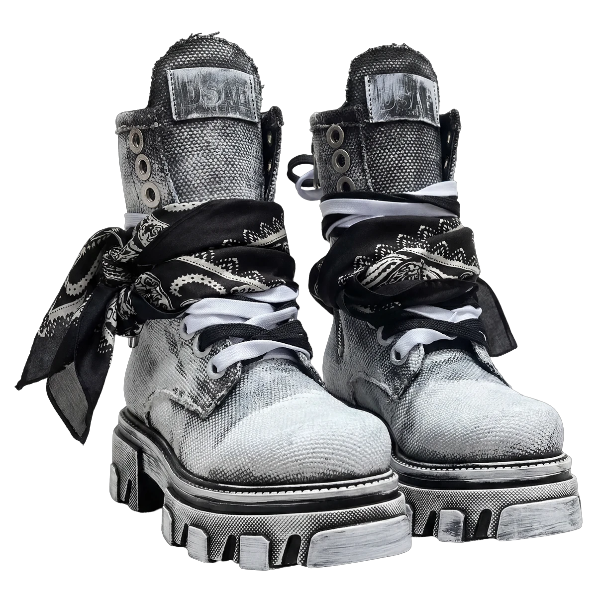 Boot - Nero in Tela Painted