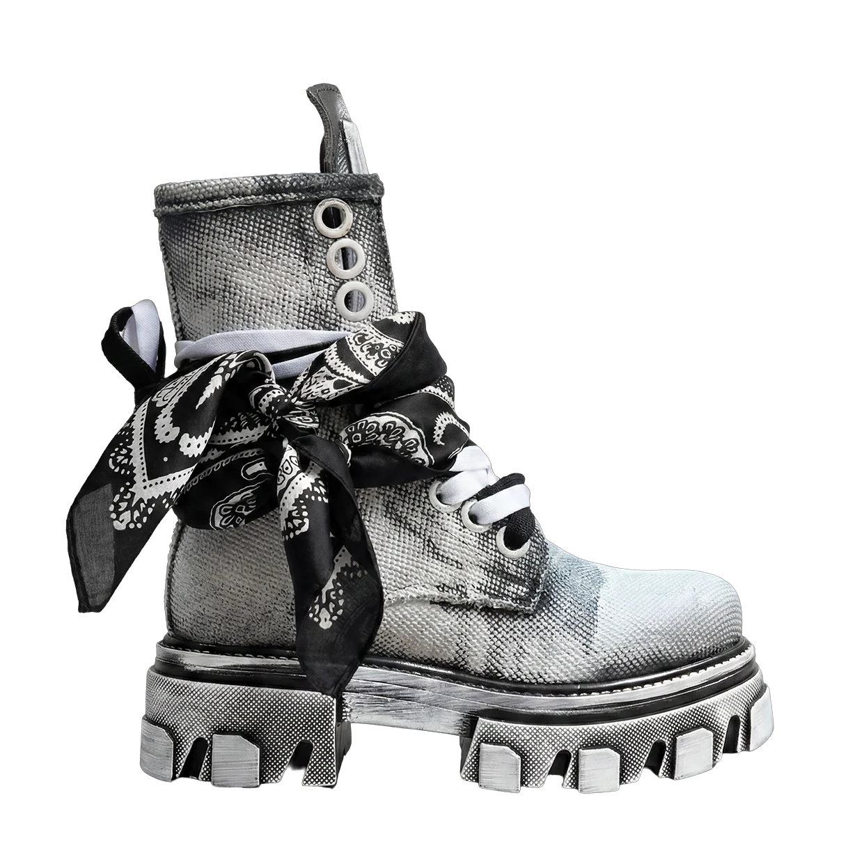 Boot - Nero in Tela Painted