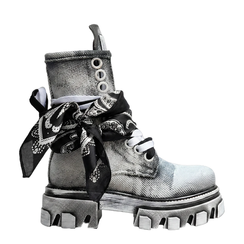 Boot - Nero in Tela Painted