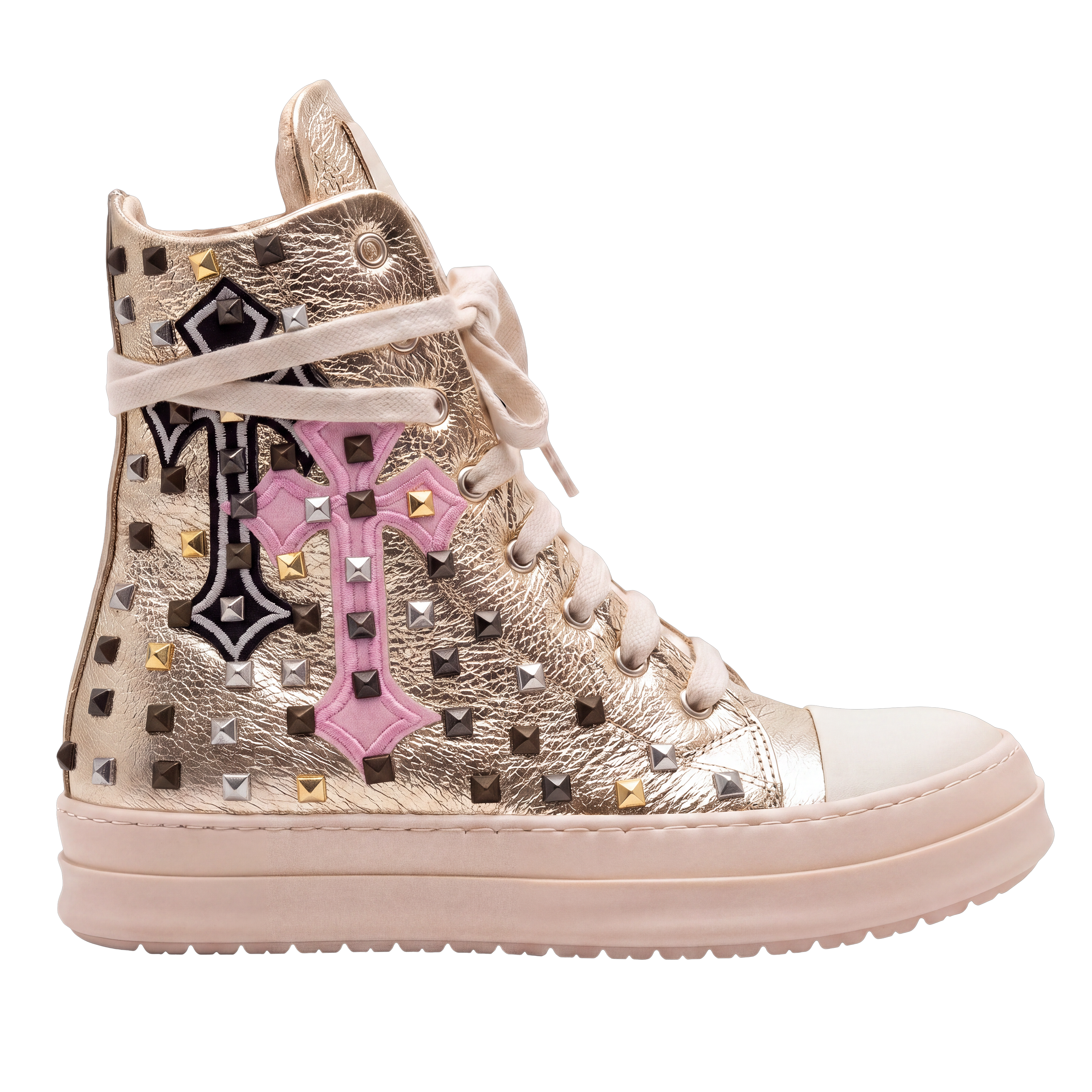 Sneakers - Pelle Gold Croci