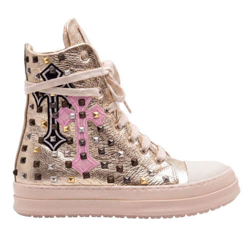 Sneakers - Pelle Gold Croci