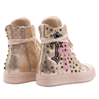 Sneakers - Pelle Gold Croci