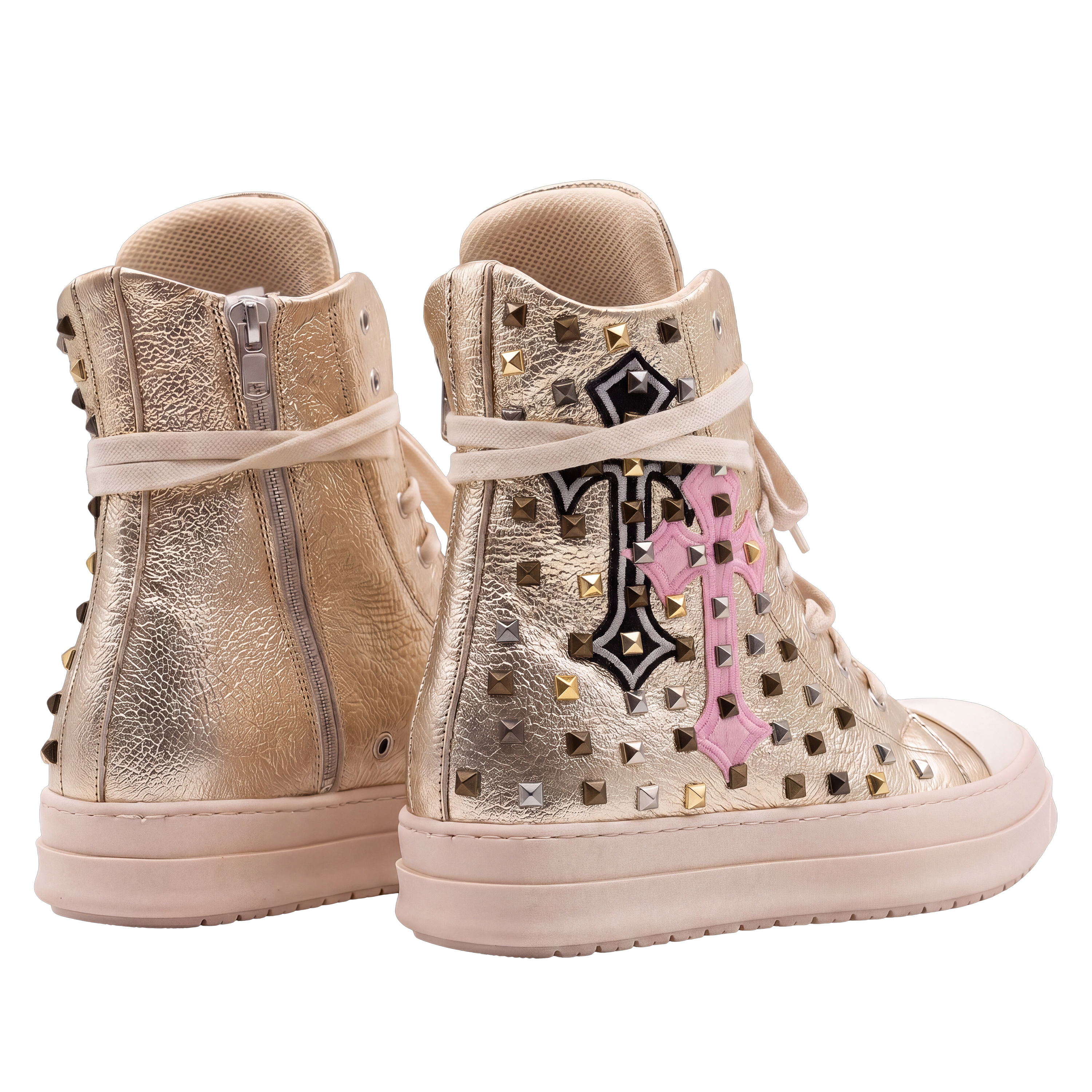 Sneakers - Pelle Gold Croci