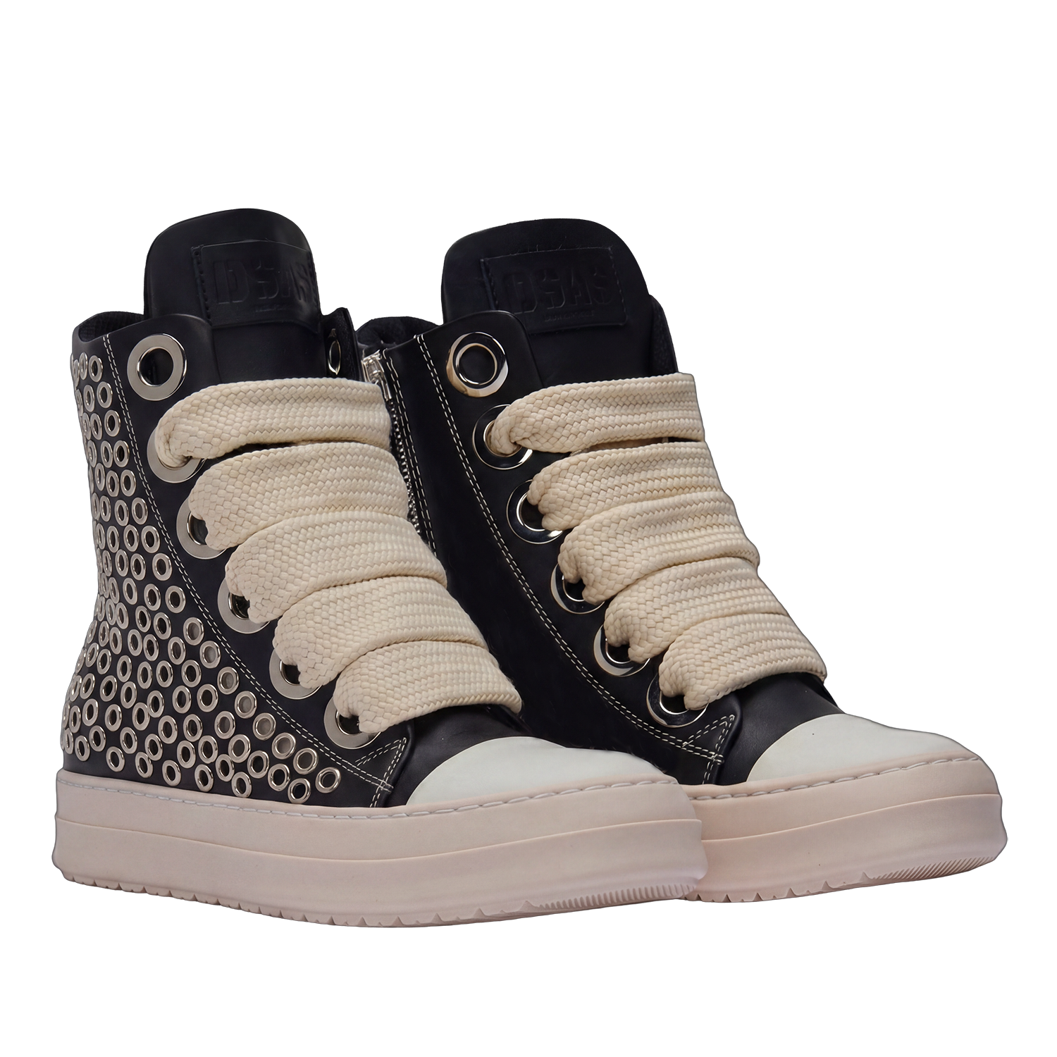 Sneakers Custom - Pelle Occhielli Silver