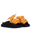 Sandalo - Pelle Nero - TB Arancio