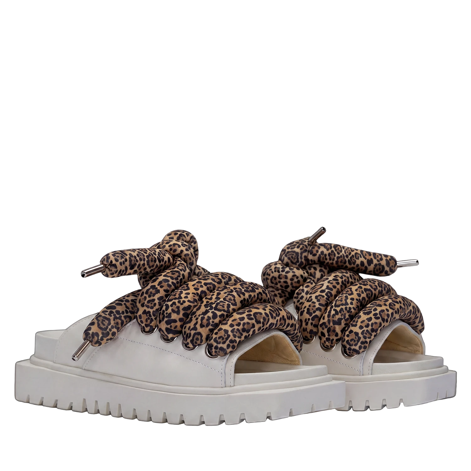 Sandalo - Pelle Crema - TB Leopardato