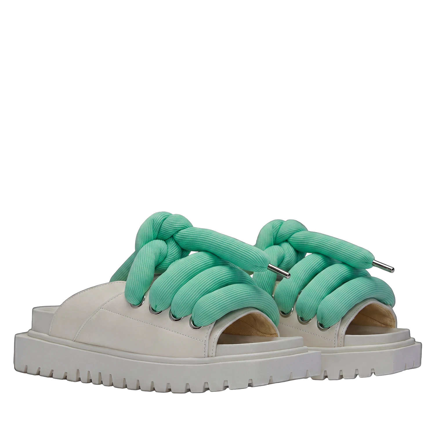 Sandalo - Pelle Crema - TB Smeraldo