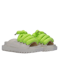 Sandalo - Pelle Crema - TB Verde Acido