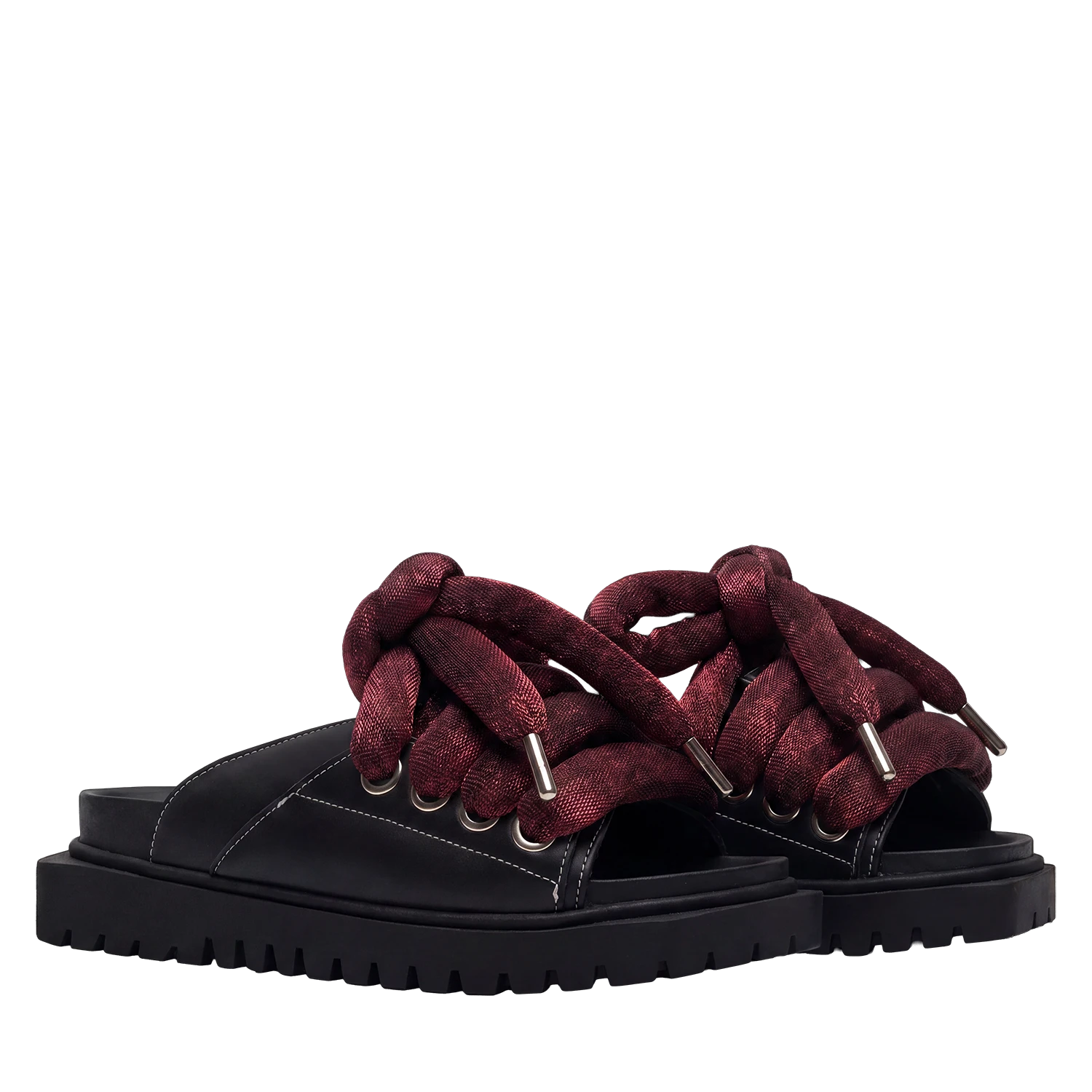 Sandalo - Pelle Nero - LT Bordeaux