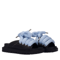 Sandalo - Pelle Nero - TB Turchese