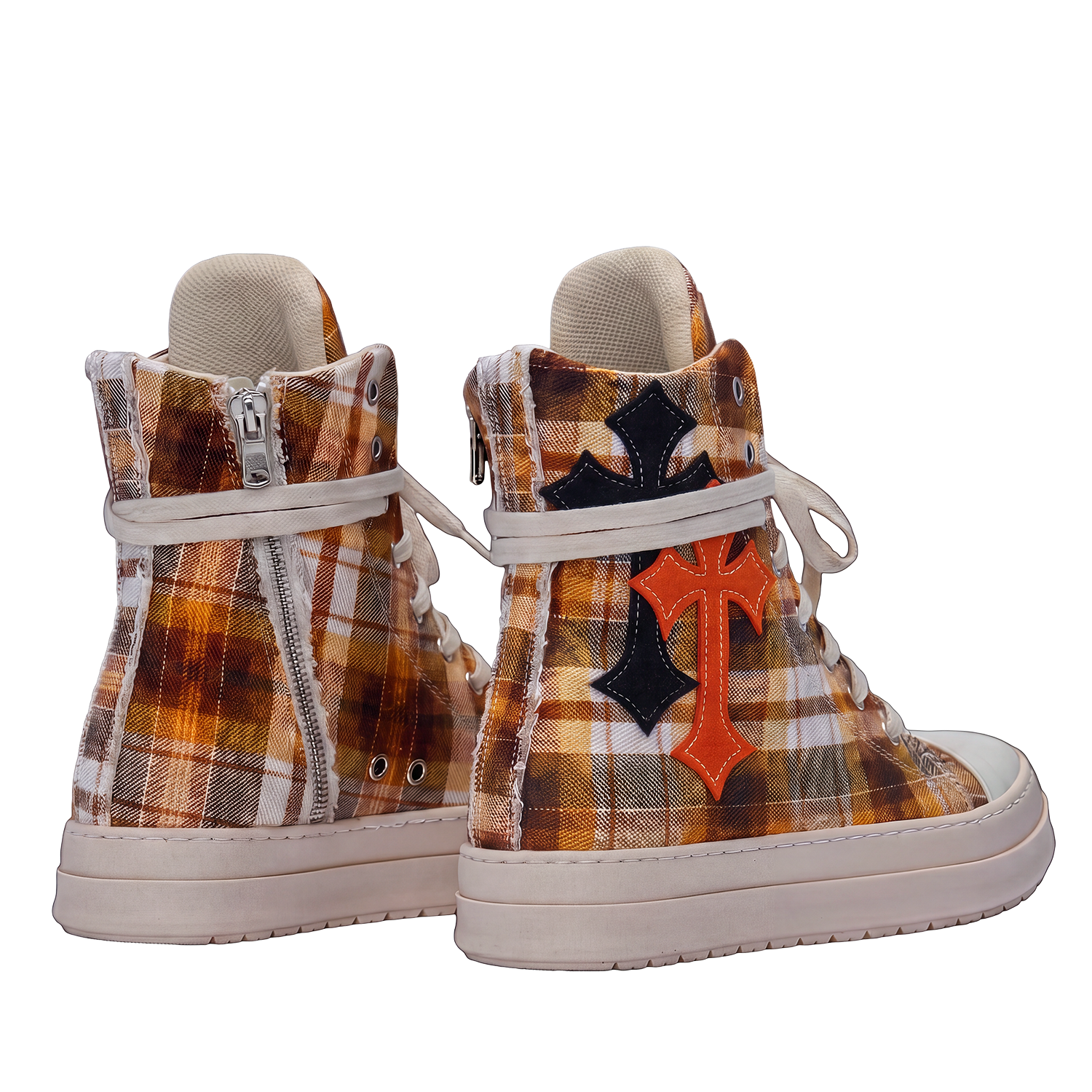 Sneakers - Scozzese Arancio Croci