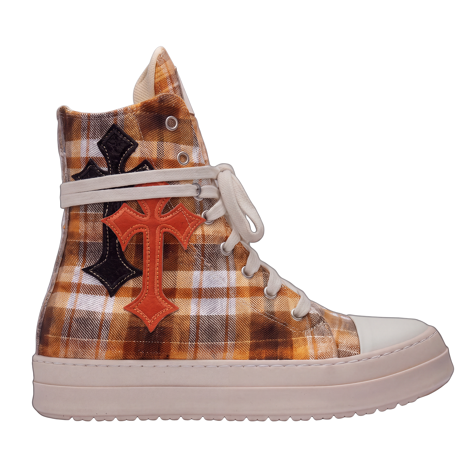 Sneakers - Scozzese Arancio Croci