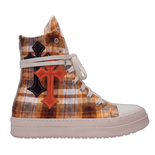 Sneakers - Scozzese Arancio Croci