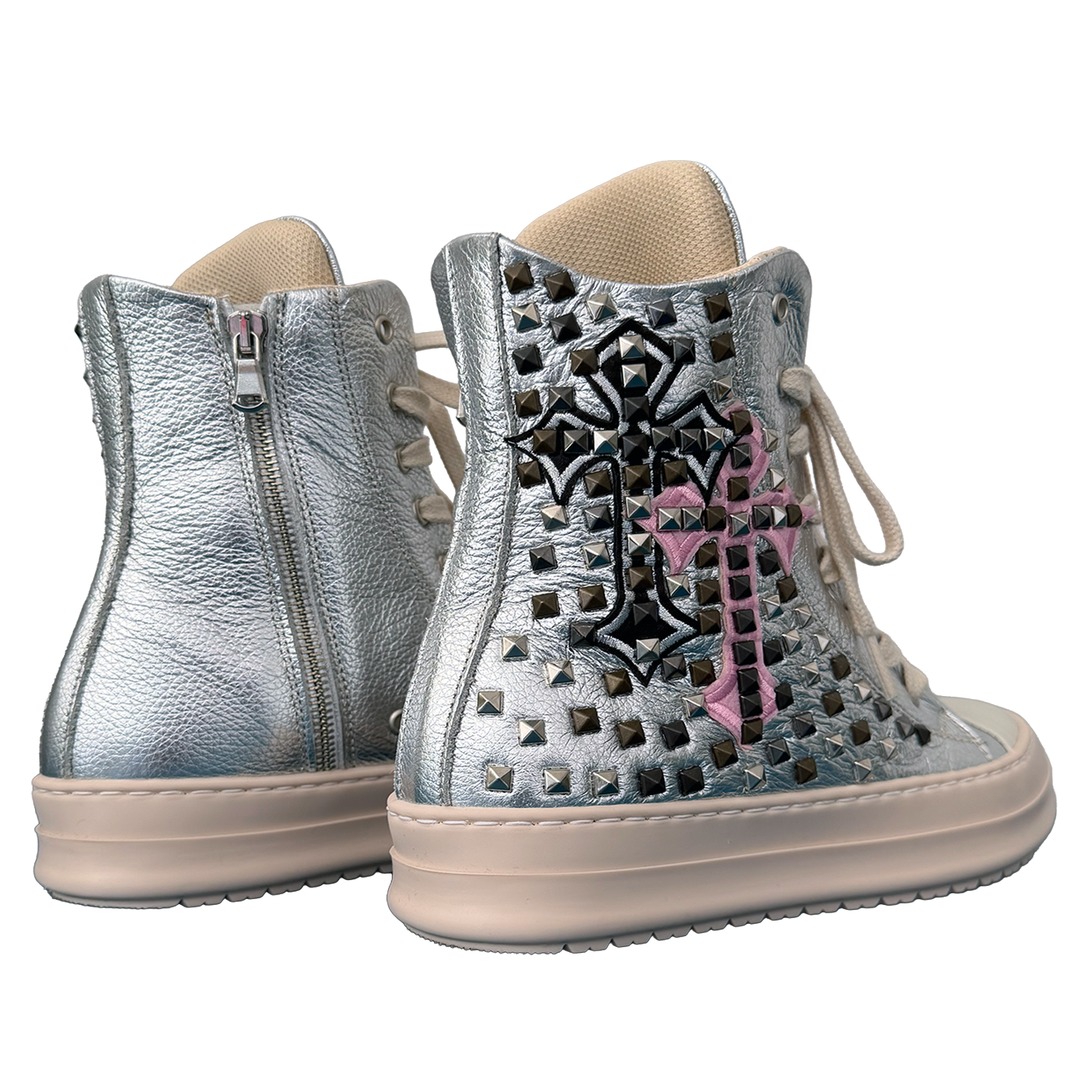 Sneakers - Pelle Silver Croci