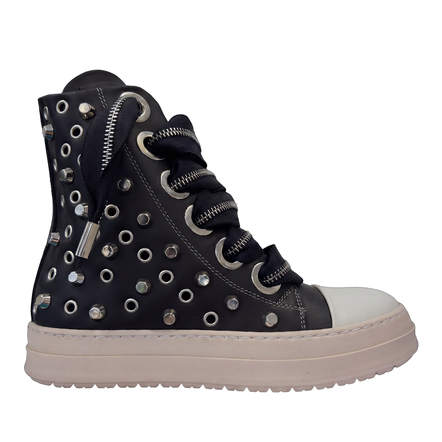 Sneakers Custom - Pelle Button Laccio Zip