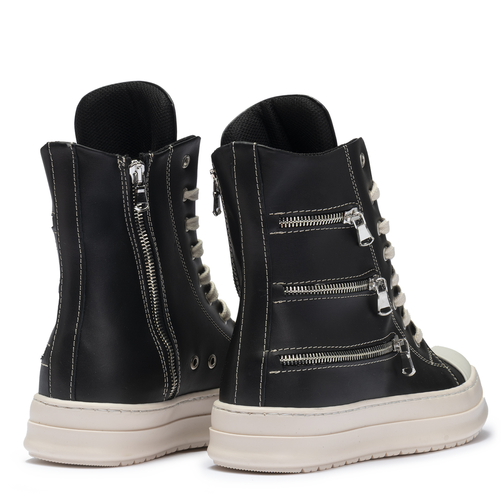 Sneakers Leather High Triple Zip