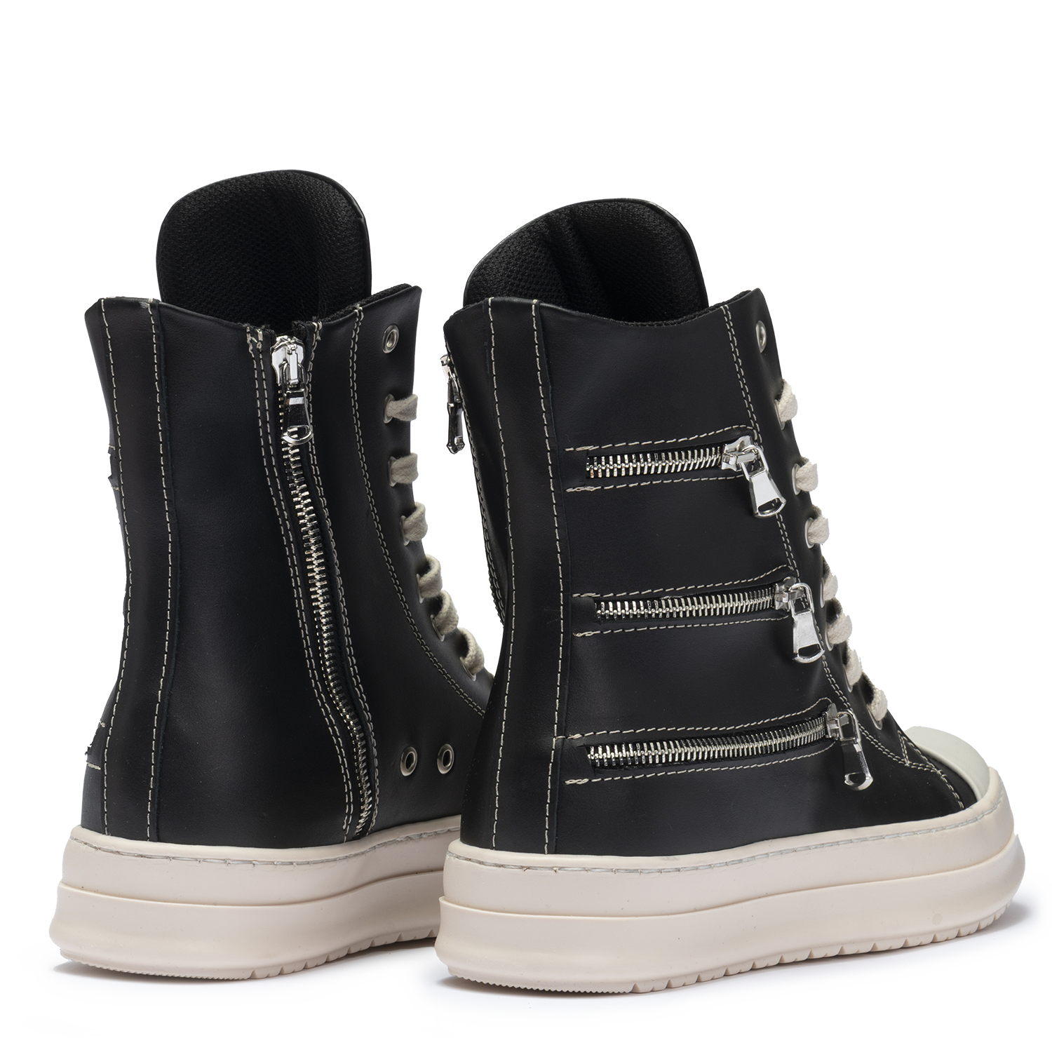 Sneakers Leather High Triple Zip