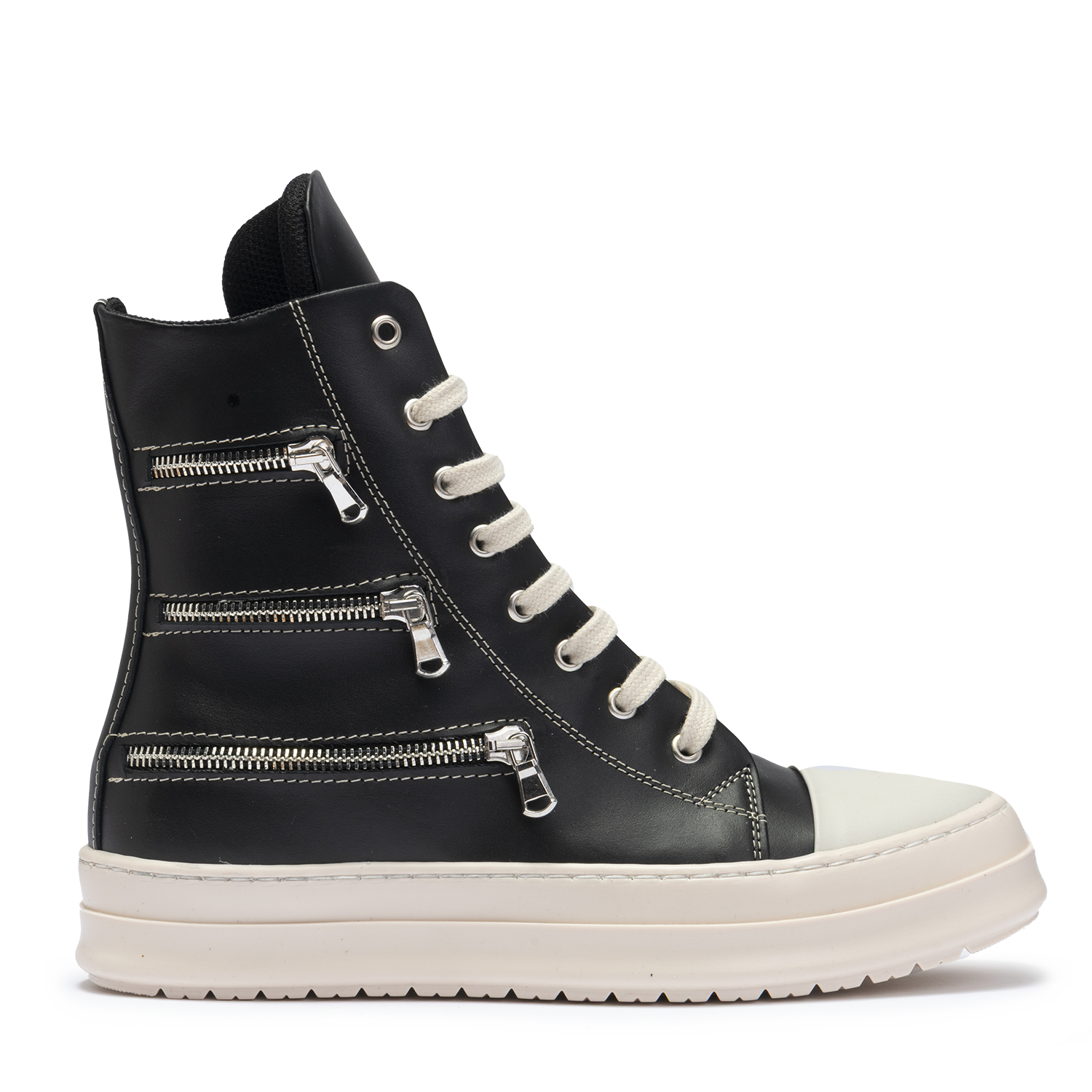 Sneakers Leather High Triple Zip
