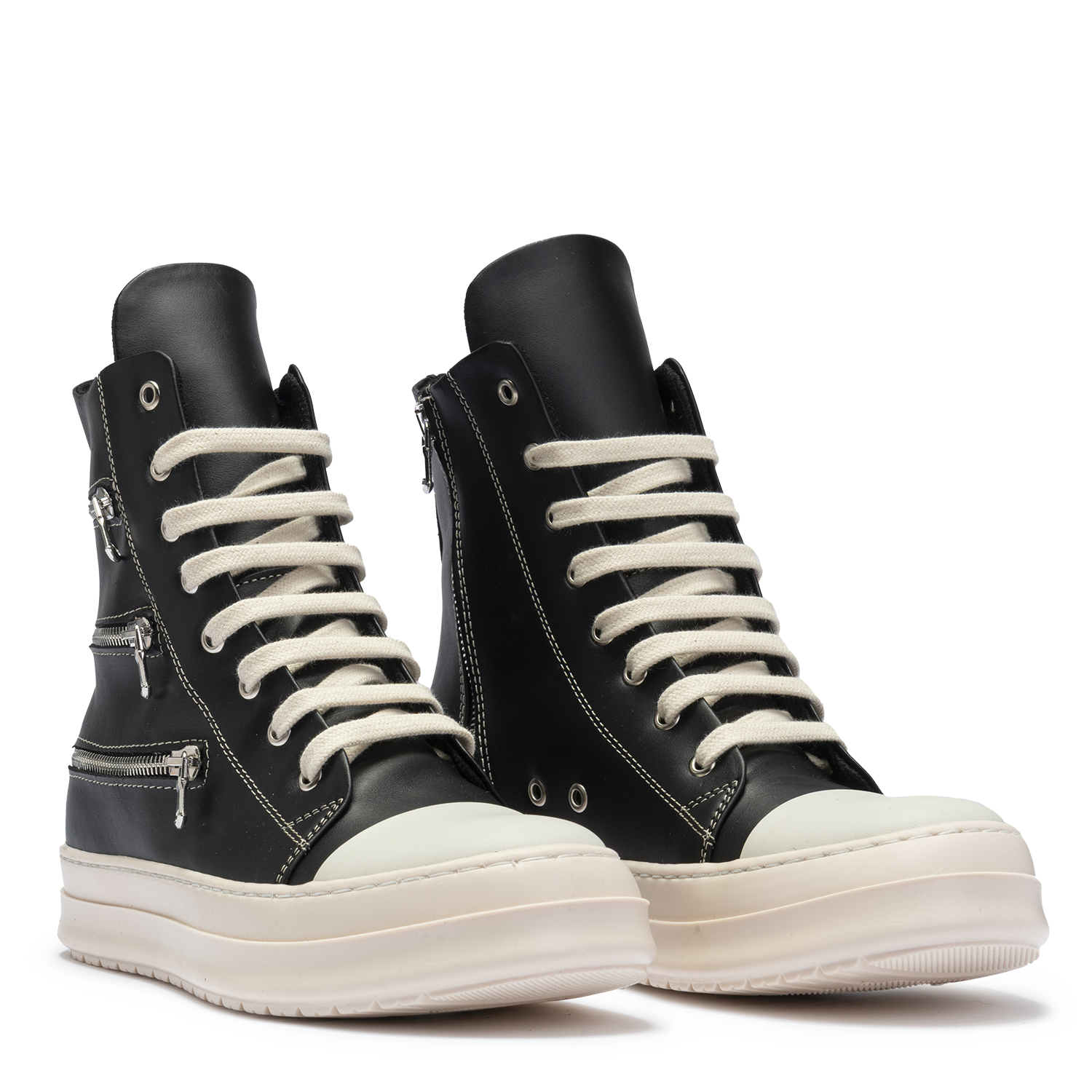 Sneakers Leather High Triple Zip